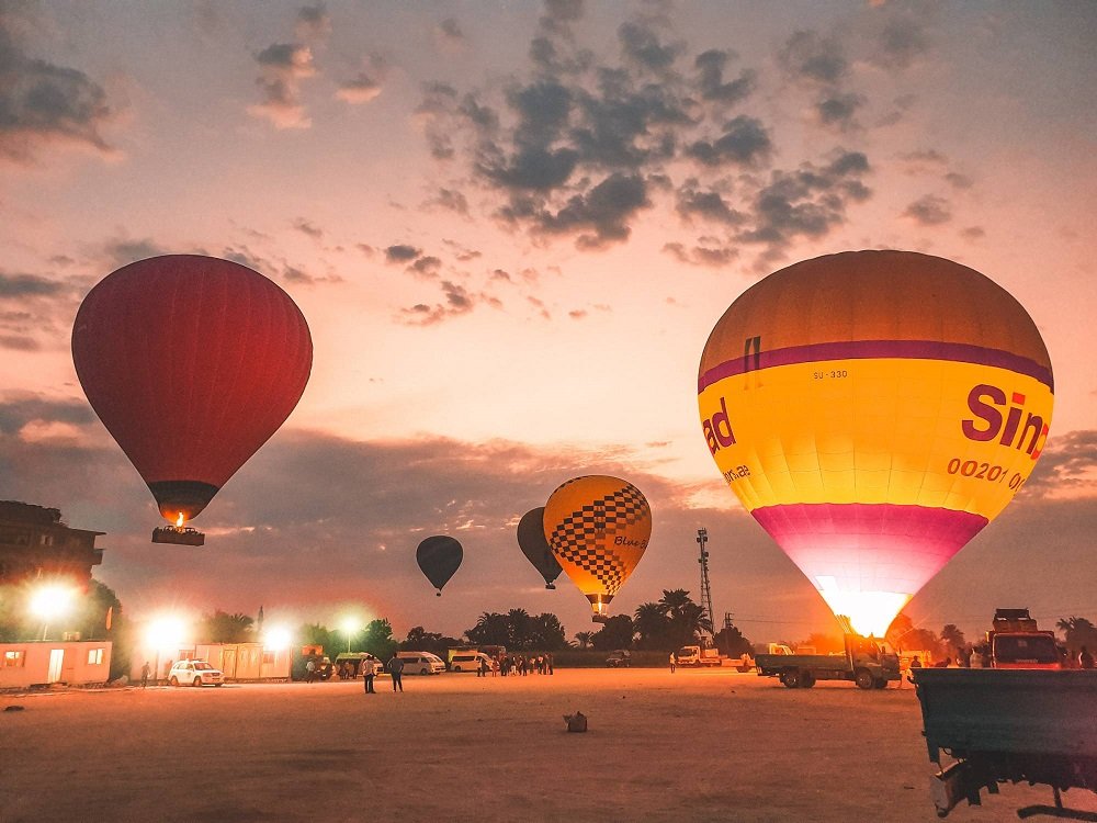 One Package Hot Air Balloon and Luxor Day Tour