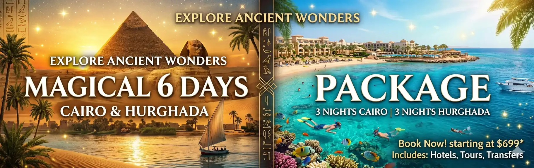 Magical 6 Days Cairo And Hurghada Package